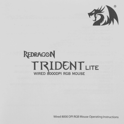 Мышь USB OPTICAL TRIDENT LITE BLACK RGB 72018 REDRAGON