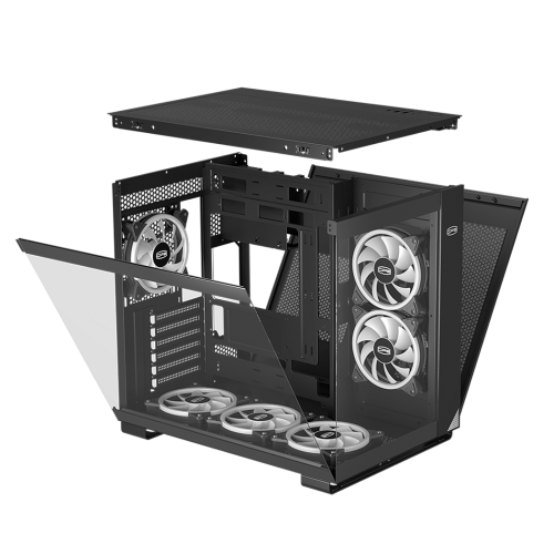 Корпус PCCooler C3T500 ARGB BK - Midi-Tower с 6x120mm ARGB, USB-C 3.1 и поддержкой ATX/mATX/mITX