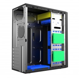 Корпус без блока питания/ Case Foxline FL-301, ATX, 1x5.25EXT, 1x3.5EXT, 4x3.5INT, 4xUSB2.0, HDA, w/o FAN, w/o ATX PSU, no pwr cord