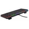 Клавиатура Оклик K615X механическая USB Slim с LED подсветкой для геймеров - серый/серебристый, 1.5м кабель