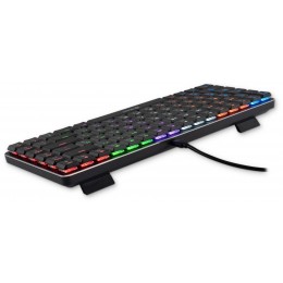 Клавиатура Оклик K615X механическая серый/серебристый USB slim Multimedia for gamer LED (1934413) кабель 1.5м