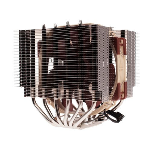 Кулер для процессора/ CPU Cooler Noctua NH-D15 (183W, 4-pin PWM, 165mm, Al/Cu, 6x6mm, 2x140mm, 82.43CFM, 24.6dBA, 1500RPM, S: 1851/1700/1200/115X, AM5/AM4, Beige/Brown)