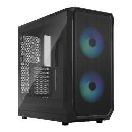 Корпус ПК без блока питания/ Case Fractal Design Focus 2 RGB, Midi-Tower, 2x140mm RGB, 2xUSB-A 3.2 ATX, mATX, mITX Black