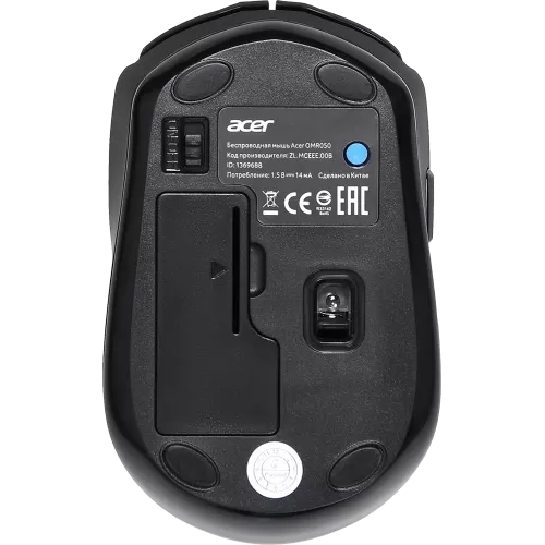 Мышь компьютерная/ Беспроводная мышь ACER OMR050 Wireless Dual Mode Mouse 1600dpi (6but) black Acer