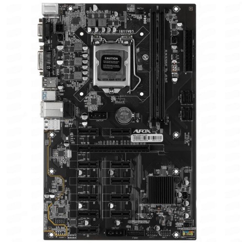 Купить материнскую плату Afox AFB250-BTC12EX RTL LGA1151 ATX с поддержкой 2xDDR4 и 11xPCIEx1
