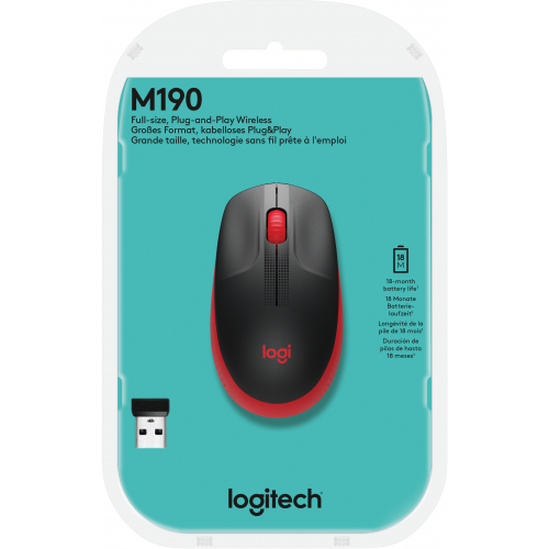 Купить беспроводную мышь Logitech M190 RED - идеальный выбор для комфортной работы и игр