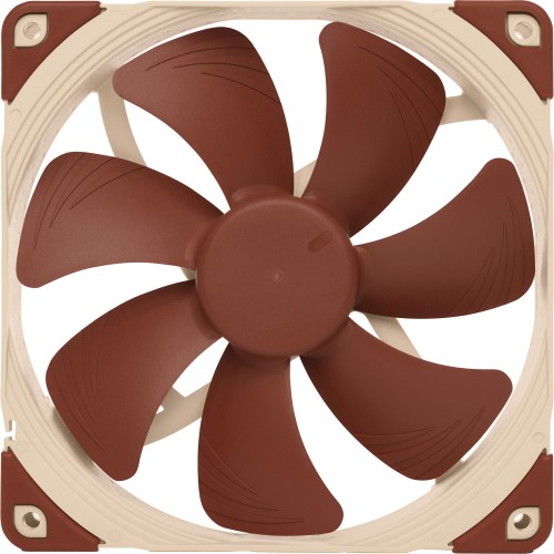 Кулер для корпуса/ Case Cooler Noctua NF-A14 PWM (140x140x25mm, 4-pin PWM, 82.5CFM, 24.6dBA, 1500RPM, Beige/Brown)