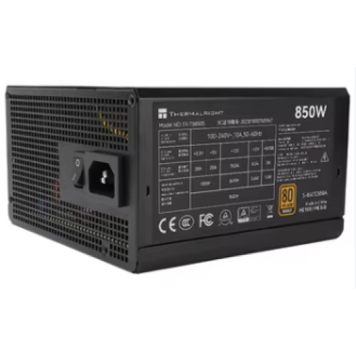 Блок питания 850W/ Power Supply Thermalright, 850W 80+ Bronze (ATX, 3.0, PCIe 5.0, Non-modular, 1x24(20+4)pin 550mm, 1xCPU*2 8(4+4)pin 600+150mm, 1xPCIe*2 8(6+2)pin 500+150mm, 1x12VHPWR PCIe 5.0 12+4pin 600mm, 1xSATA*3+MOLEX4pin*1 400+150+150+150mm, 1xSAT