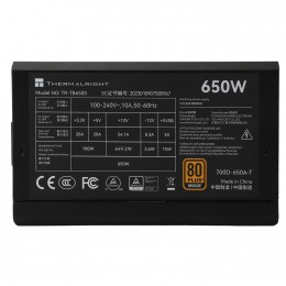 Блок питания 650W/ Power Supply Thermalright, 650W 80+ Bronze (ATX, 3.0, Non-modular, 1x24(20+4)pin 550mm, 1xCPU*2 8(4+4)pin 600+150mm, 1xPCIe*2 8(6+2)pin 500+150mm, 1xSATA*3+MOLEX4pin*1 400+150+150+150mm, 1xSATA*2+MOLEX4pin*2 400+150+150+150mm, Active, 1