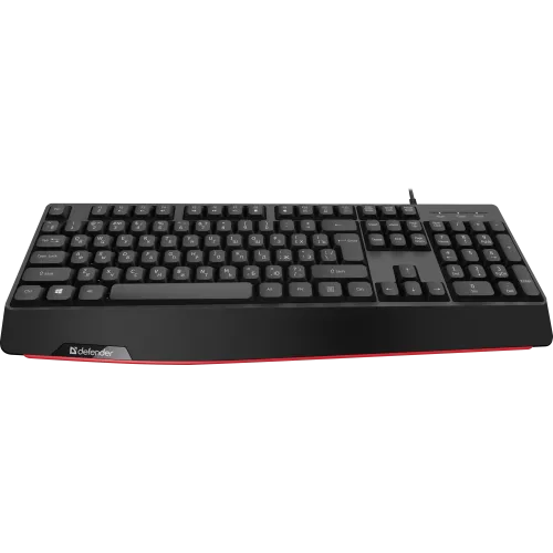 Defender Проводная клавиатура Atom HB-546 RU,черный,104+FN,1.8м Defender