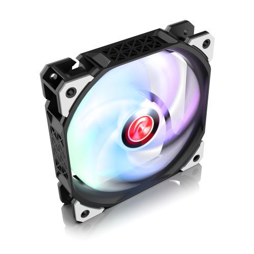 Вентилятор корпусный/ Case Cooler Raijintek AGERAS 12 ARGB-1 (120x120x25mm, 4-pin PWM, 67.38CFM, 33dBA, 2200RPM, Black) RAIJINTEK CO LTD