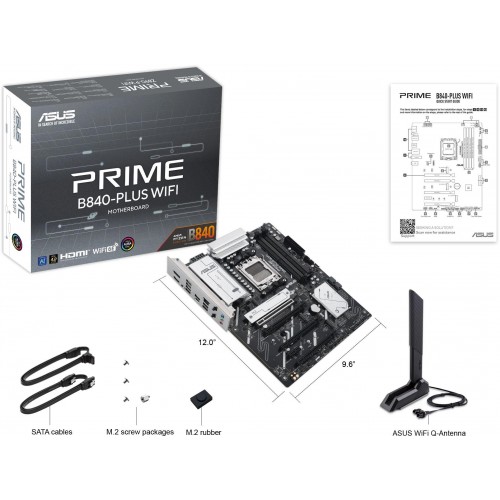 Купить материнскую плату Asus PRIME B840-PLUS WIFI Socket AM5 с поддержкой DDR5 и 2.5G LAN