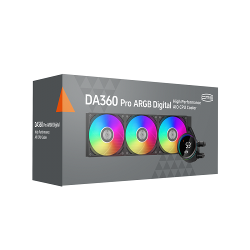 Система охлаждения PCCooler DA360 Pro ARGB Digital BK - Эффективное водяное охлаждение для процессоров с RGB подсветкой (360mm, 300W)