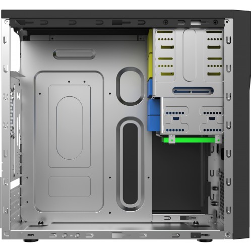Корпус с блоком питания 450Вт./ Case Foxline FL-628, mATX, 2x5.25EXT, 1x3.5EXT, 3x3.5INT, 2xUSB2.0+2xUSB3.0, HDA, w/o FAN, w/450W ATX PSU, w/1.2m EU pwr cord Foxline