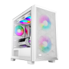 Корпус PCCooler C3D310 WH ARGB Mini-Tower для mATX и mITX с 2x120mm ARGB вентиляторами и Mesh-дизайном