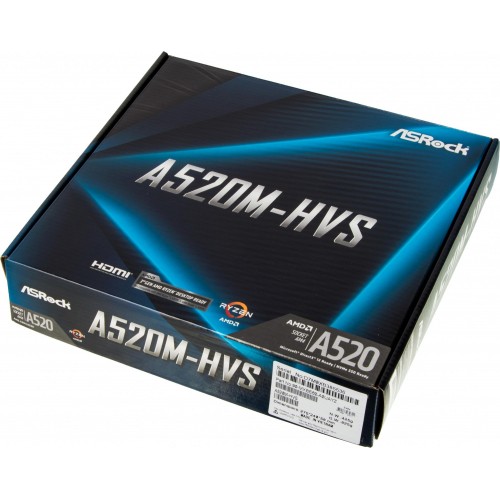 Купить материнскую плату Asrock A520M-HVS для AMD AM4 с поддержкой 8ch звук и HDMI