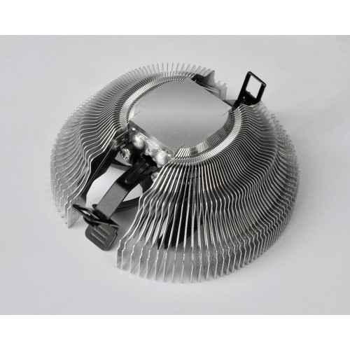 Кулер для процессора/ CPU Cooler PCCooler E80 (65W, 3-pin, 42mm, Al/Cu, -mm, 1x80mm, 29.61CFM, 22dBA, 2000RPM, S: 1851/1700/1200/115X, AM5/AM4, silver, black) PcCooler