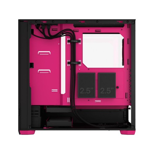 Корпус ПК без блока питания/ Case Fractal Design Pop Air RGB Magenta Core TG Clear Tint, Midi-Tower, 3x120mm RGB, 2xUSB-A 3.2 ATX, mATX, mITX Black/Magenta Fractal Design