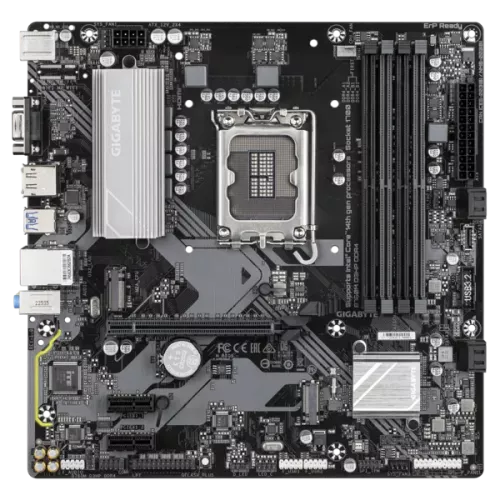 Купить материнскую плату GIGABYTE INTEL B760 s1700: 4xDDR4, HDMI 2.1, PCIe 4.0, mATX для мощного ПК