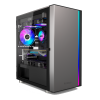 Корпус без блока питания/ Case PCCooler LM300 ARGB BK, Mini-Tower, TG, 1x120mm ARGB, 1xUSB-A 3.0 + 2xUSB-A 2.0, mATX, mITX Black