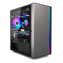 Корпус без блока питания/ Case PCCooler LM300 ARGB BK, Mini-Tower, TG, 1x120mm ARGB, 1xUSB-A 3.0 + 2xUSB-A 2.0, mATX, mITX Black