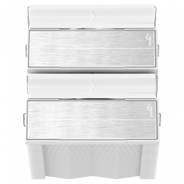 Кулер для процессора/ CPU Cooler SAMA A60W (265W, 4-pin PWM, 156.5mm, 6x6mm, 2x120mm, 78CFM, 29dBA, 2200RPM, S: 1851/1700/1200/115X, AM5/AM4, white)