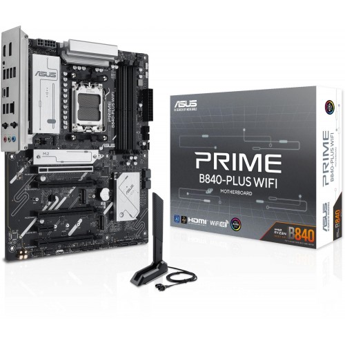Купить материнскую плату Asus PRIME B840-PLUS WIFI Socket AM5 с поддержкой DDR5 и 2.5G LAN