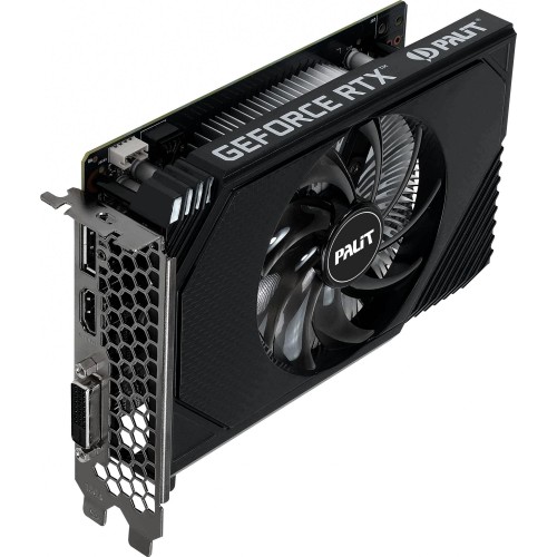 Видеокарта Palit GeForce RTX 3050 6GB GDDR6 - PCI-E 4.0, STORMX OC, 1042/14000, DVI/HDMI/DP