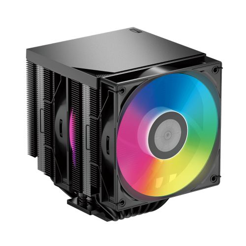 Кулер для процессора PCCooler RT720 TC ARGB BK - Эффективное охлаждение с RGB подсветкой (270W, 4-pin PWM, 2x120mm) для сокетов AM5/AM4