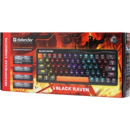 Клавиатура DEFENDER MECHANICAL BLK RAVEN GK-417 RU RGB 45414