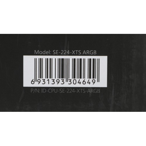 Кулер ID-Cooling SE-224-XTS ARGB Soc-AM5/AM4/1200/1700/1851 черный 4-pin 29dB Al+Cu 220W 650gr Ret (SE-224-XTS ARGB) [SE-224-XTS ARGB]