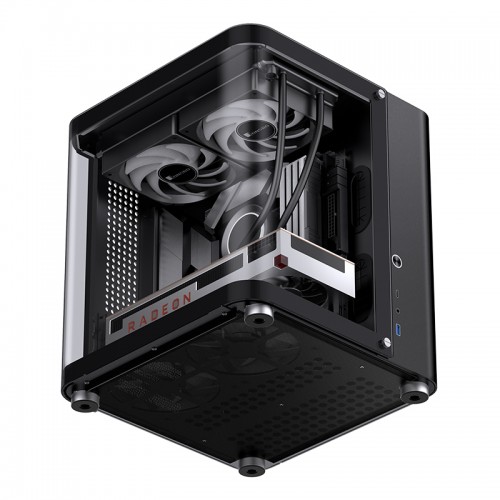 Купить корпус JONSBO TK-1 Black 2.0 для Mini-Tower: без блока питания, USB-A 3.2 и USB-C 3.2, совместимый с mATX и mITX