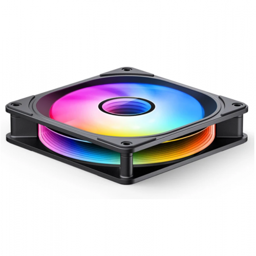 Кулер для корпуса/ Case Cooler JONSBO FR-606BR Reverse (120x120x25mm, 4-pin PWM, ARGB, 35.99CFM, 26.5dBA, 1500RPM, Black) JONSBO