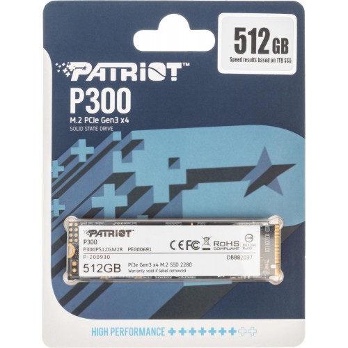 Накопитель SSD Patriot P300 512GB M.2 2280 PCIe 3.0 x4 – Высокоскоростное Хранение Данных