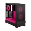 Корпус ПК без блока питания/ Case Fractal Design Pop Air RGB Magenta Core TG Clear Tint, Midi-Tower, 3x120mm RGB, 2xUSB-A 3.2 ATX, mATX, mITX Black/Magenta Fractal Design