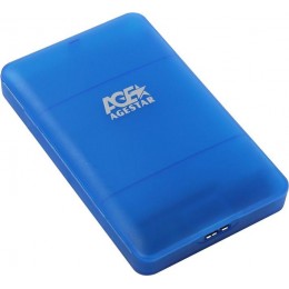 Внешний корпус для HDD/SSD AgeStar 3UBCP3 SATA USB3.0 пластик синий 2.5" [3UBCP3]