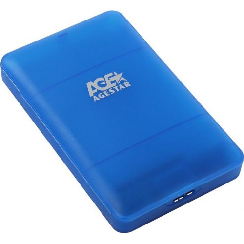 Внешний корпус для HDD/SSD AgeStar 3UBCP3 SATA USB3.0 пластик синий 2.5" [3UBCP3]