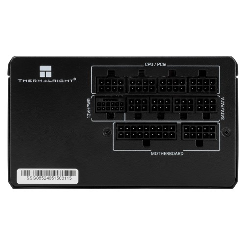 Блок питания 850W/ Power Supply Thermalright, 850W 80+ Gold (ATX, 3.1, PCIe 5.1, Full modular, 1x24(20+4)pin 600mm, 2xCPU 8(4+4)pin 650mm, 2xPCIe*2 8(6+2)pin 650+150mm, 1x12VHPWR PCIe 5.1 12+4pin 600mm, 2xSATA*4 450+150+150+150mm, 1xMOLEX4pin*3 500+150+15