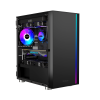 Корпус без блока питания/ Case PCCooler LM300 ARGB BK, Mini-Tower, TG, 1x120mm ARGB, 1xUSB-A 3.0 + 2xUSB-A 2.0, mATX, mITX Black