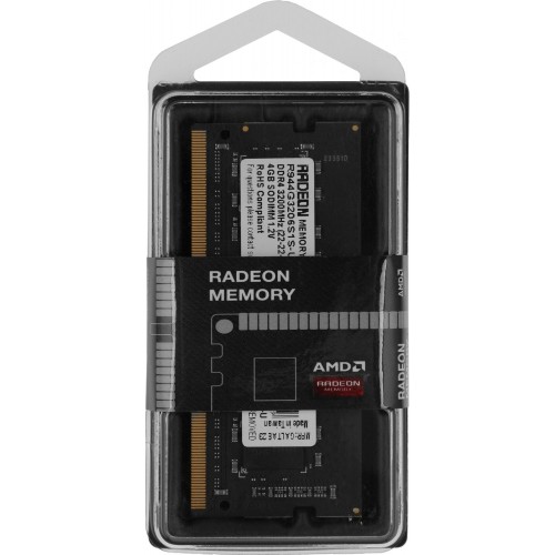 Память DDR4 4GB 3200MHz AMD R944G3206S1S-U R9 RTL - SO-DIMM 260-pin, 1.2В, CL22 для ноутбуков