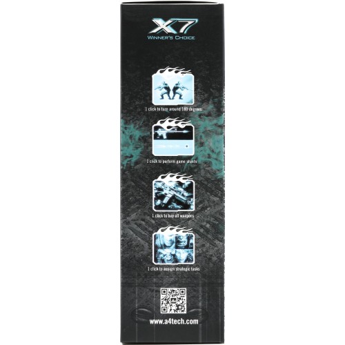 Мышь A4Tech XL-750BH рисунок лазерная 3600dpi USB 6but