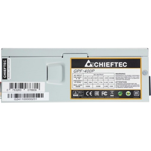 Блок питания Chieftec ATX 400W SMART GPF-400P 24pin APFC 80mm fan 4xSATA [GPF-400P]