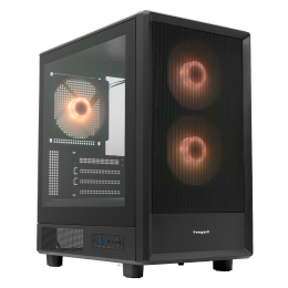 Корпус без блока питания/ Case HSPD M310, Mesh Mini-tower, Black, TG, 0.4 SPCC, 3x120mm ARGB (Orbis F1) mATX, mITX 180/280/160mm 1x2.5", 1x3.5", 4xPCI 2xUSB-A 3.0 452x277x418mm
