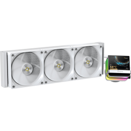 Система жидкостного охлаждения/ Water Cooling System Ocypus Sigma L36 PRO WH (310W, 360mm, LED, White, ARGB/ Fans: 3x120mm, 90CFM, 2400RPM/ Pump height 97mm, 30dBA, 3100RPM, Rad thickness 27mm/ S: 1851, 1700, 1200, 115X, AM5, AM4)