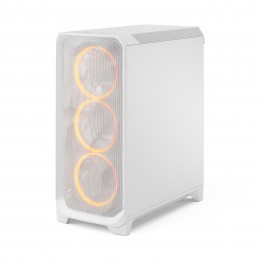 Корпус ПК без блока питания/ Case Fractal Design Meshify 3 RGB TG Clear Tint, Midi-Tower, 3x140mm ARGB, 2xUSB-A 3.2 + 1xUSB 3.2 Type-C E-ATX, ATX, mATX, mITX, White