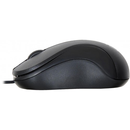 Мышь Оклик 115S черный оптическая 1200dpi USB для ноутбука 3but (711636)