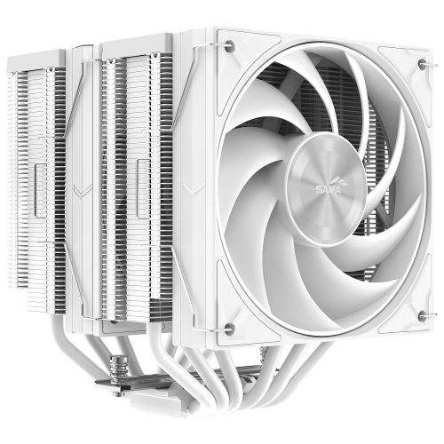 Кулер для процессора/ CPU Cooler SAMA A60W (265W, 4-pin PWM, 156.5mm, 6x6mm, 2x120mm, 78CFM, 29dBA, 2200RPM, S: 1851/1700/1200/115X, AM5/AM4, white) SAMA