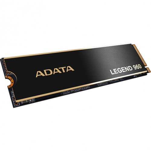 Твердотельный накопитель/ ADATA SSD LEGEND 960, 4000GB, M.2(22x80mm), NVMe 1.4, PCIe 4.0 x4, 3D NAND, R/W 7400/6800MB/s, IOPs 700 000/550 000, DRAM buffer 4000MB, TBW 3120, DWPD 0.43, with Heat Spreader (5 лет) ADATA