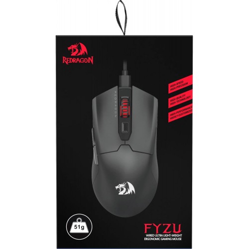 Мышь DEFENDER игровая 7кн. 26000dpi черн. Fyzu REDRAGON 72153