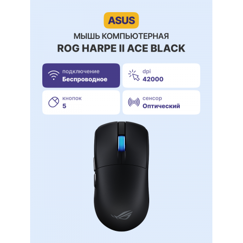 Мышь ASUS P723 ROG HARPE II ACE/BLK/ P723 ROG HARPE II ACE/BLK